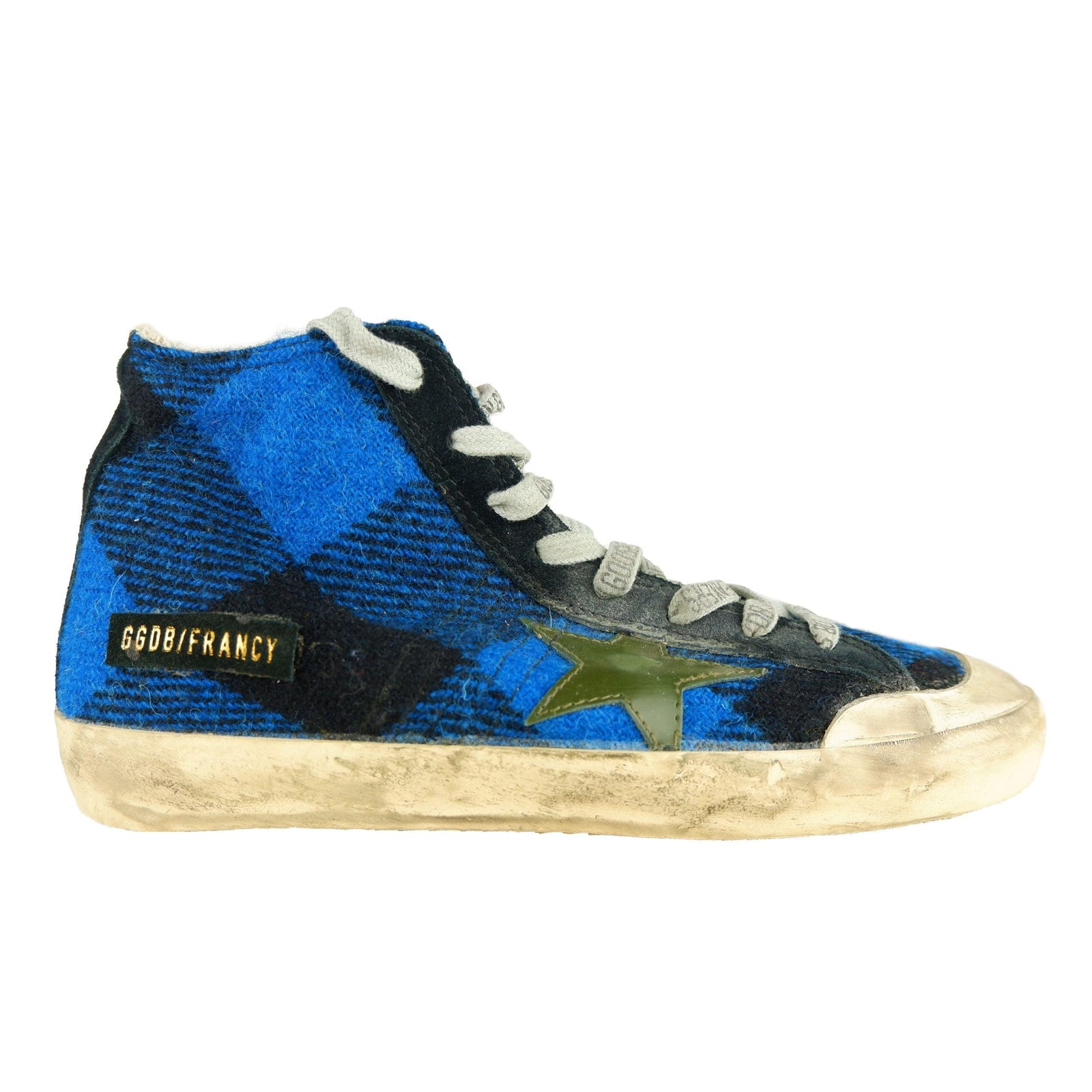 Golden Goose Chic Tartan-Lined Leather Sneakers - Sontousa 